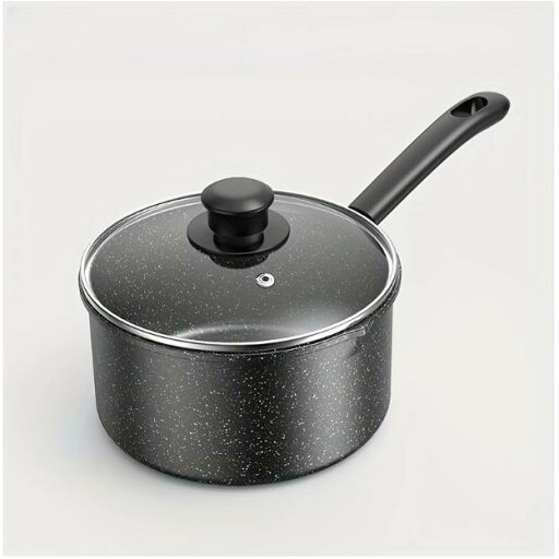 18cm ブラックシングルハンドルポット、ガス火/IHに適しており、ガラス蓋でダイヤモンドコーティングされ、長持ちし、つかみやすく、簡単に洗えます。 18cm ブラックシングルハンドルポット、ガス火/IHに適しており、ガラス蓋でダイヤモンドコーティングされ、長持ちし、つかみやすく、簡単に洗えます。