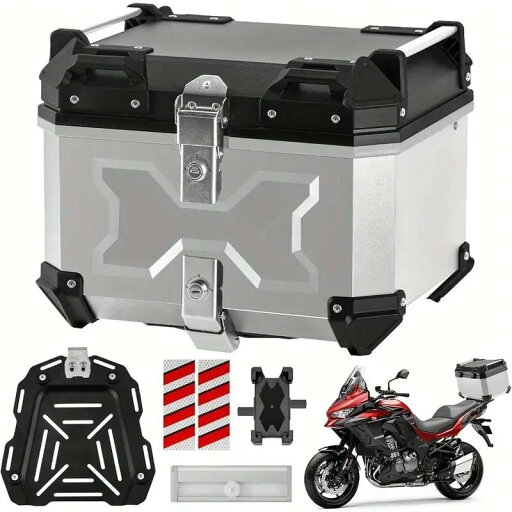 サンパイ オートバイ リアボックス 45L 大容量 トップケース オートバイケース オートバイボックス モノキーケース ABS素材 頑丈性 軽量 正方形 サンパイ オートバイ リアボックス 45L 大容量 トップケース オートバイケース オートバイボックス モノキーケース ABS素材 頑丈性 軽量 正方形