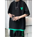 スポーツウェア メンズ 半袖Tシャツ ショーツ 夏用 大きいサイズアップセット