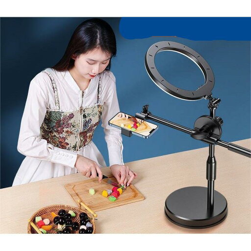 俯瞰撮影 スマホスタンド 手元撮影 動画撮影 LED 26cm リングライト スマホホルダー 真上から撮影 手元を映す 3色調光 10段階調節 伸縮 俯瞰撮影 スマホスタンド 手元撮影 動画撮影 LED 26cm リングライト スマホホルダー 真上から撮影 手元を映す 3色調光 10段階調節 伸縮