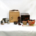 平安 鈴木光入作 桐蒔絵 茶箱セット 上茶杓 三点仕覆 宮川香雲作 茶碗三点セット 振出 巾筒 棗 茶道具 【中古 美品】