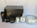 (四月◆特売品)〔在庫処分品〕木製本漆塗千筋茶箱 七宝繋蒔絵三点セット付 平安 高野昭阿弥作 色絵 唐子絵三点セット付 〔税込・送料込〕【在庫・未使用】