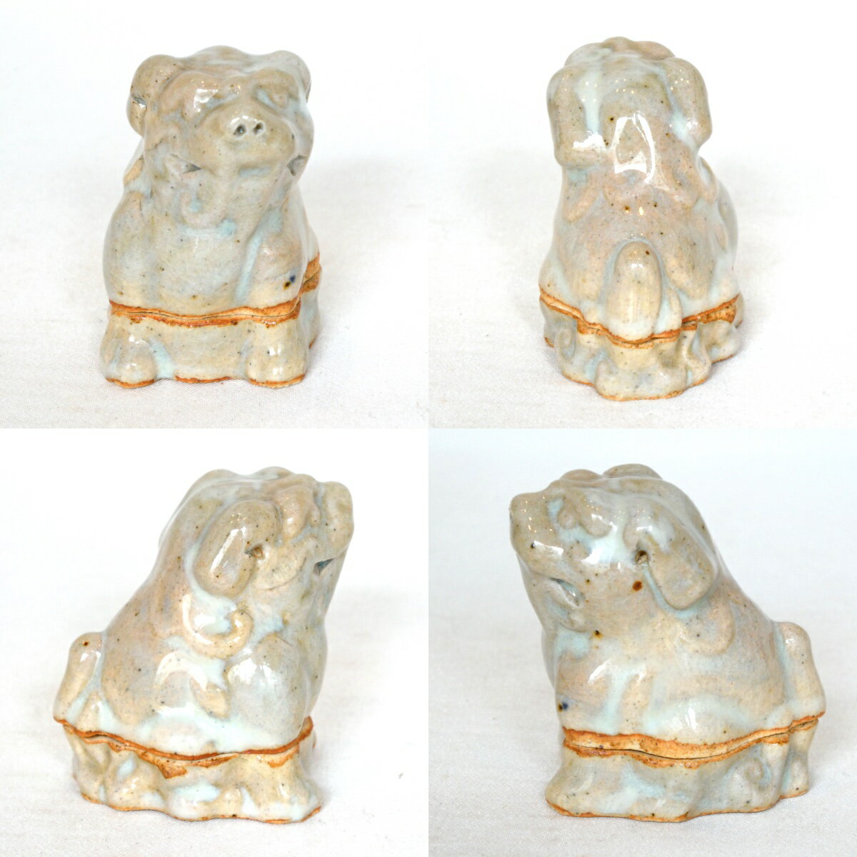 【茶道具】六郎窯 渡辺六郎作 干支 香合戌【中古・美品】