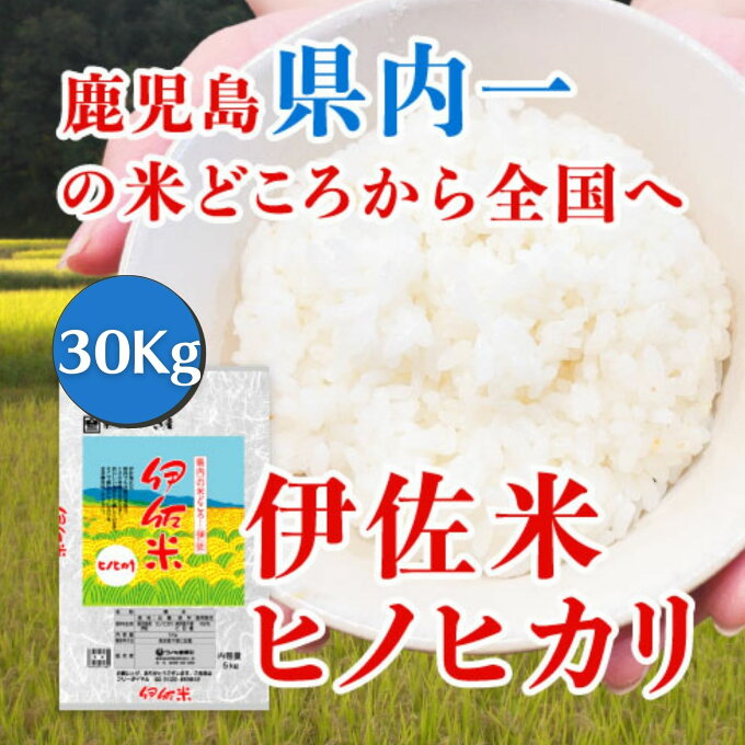 伊佐米 米 送料無料 30kg（5kg×6袋） 鹿児島県産 伊佐米 精米 産地直送 白米 こめ おこめ コメ ひのひかり ヒノヒカリ 白飯 ブランド米