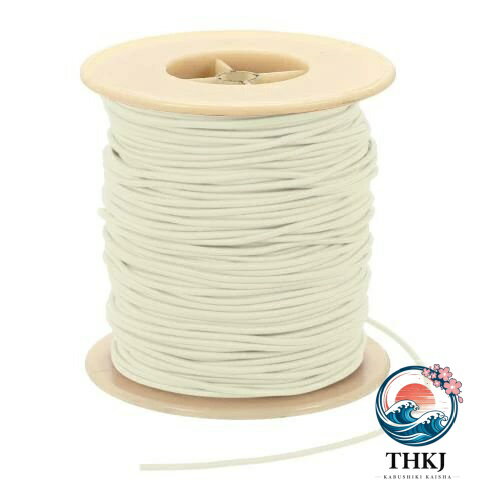 Cooking, Crafts Toys - 【全品2点で5%OFF】L ブレスレット用の伸縮性ストリング 77ヤード / 70メートル 2ミリの宝石作り用エラスティックコード ネックレス ビーズ クラフトDIY ベージュ