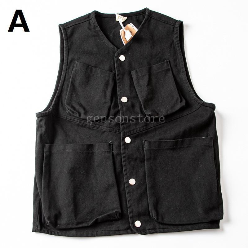 ワークベスト メンズ アメカジ トップス アウター おしゃれ ノースリーブ Vネック マルチポケット カジュアル ゆったり 作業服 春 秋 ミリタリー 前開きベスト