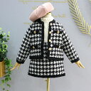 セットアップ ジャケット ブラック 女の子 千鳥格子 スカート ツイード調 子供服 ベビー 赤ちゃん キッズ 長袖 襟付き チュールレース おしゃれ かわいい ...