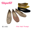 【SALE】アンペティット unpetit 大人気 スクエア フラット シューズ 2WAY パンプス バブーシュ カッター バレエ 柔らかい スエード SC1451 ブラック ベージュ ピンク イエロー マスタード パイソン S M L LL レディース