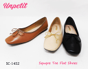 【SALE】アンペティット unpetit フラット シューズ リボン バレエ シンプル SC1452 ブラック モカ ベージュ S M L LL レディース