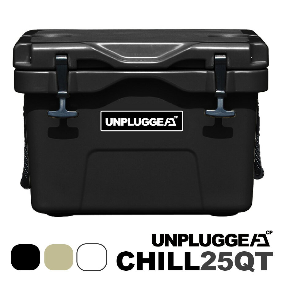 ハードクーラーボックス ブラック 黒 black 25QT 約23.6リットル 保証180日 保冷3日前後 クーラー ハードクーラーボックス チル アンプラグドキャンプ UNPLUGGED CP CHILL 大型 大きい 釣り 黒 ブラック タン black サンド 約25L 25リットル通販格安セール情報 楽天 通販