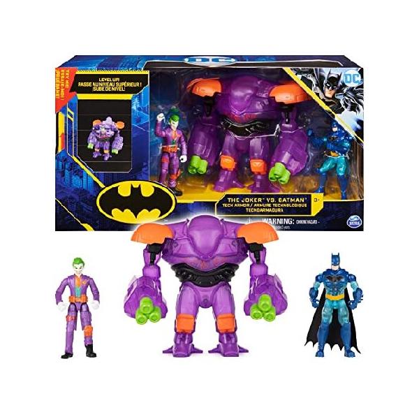 DC Comics 6060834 (Convertible Tech Armor) with 10cm Action Figures of Batman and The Joker, Multicoloured 送料無料