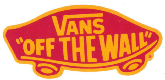 ڥ᡼б ' VANS RED/YEL OFF THE WALL STICKER ١