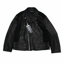 UNDERCOVER ISM アンダーカバー イズム 22AW 後SWEAT切替レザーライダース ジャケット 5 ブラック 【中古】