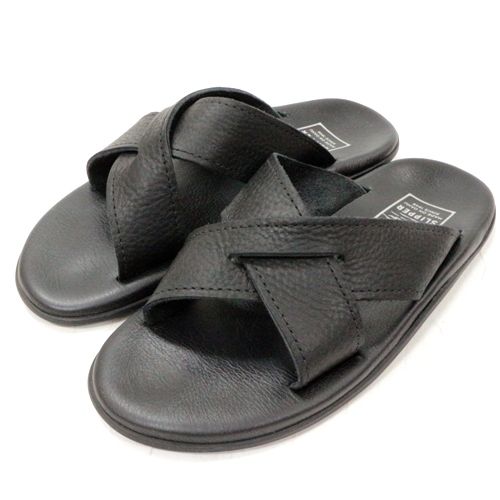 ISLAND SLIPPER アイランドスリッパ 22SS JOURNAL STANDARD PT223 レザー×ブルハイド サンダル 7 ブラック 【中古】