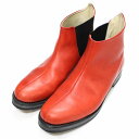 SUNSEA サンシー ONE SIDE GORE BOOTS ワンサイドゴアブーツ 3 レッド 【中古】