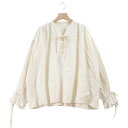 SOLOV ソロヴ レースアップブラウス アイボリー 【中古】