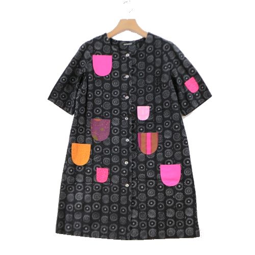 marimekko マリメッコ Nadja Kihlatasku ワンピース 34 ブラック 【中古】