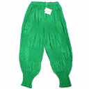 ISSEYMIYAKE イッセイミヤケ 23SS Wrinkled Blocks Pants パンツ 2 グリーン 【中古】