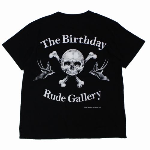 RUDEGALLERY × THE BIRTHDAY 23AW EXHIBITION COPY BLACK OUT 限定 Tシャツ S ブラック 【中古】