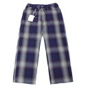 ANCELLM AZ 23AW FLANNEL CHECK EASY SLACKS tl `FbN C[W[XbNX pc 2 yÁz