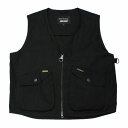 PALACE Barbour パレス バブアー 23AW Fly Fishing Vest フィッシングべスト L ブラック 【中古】