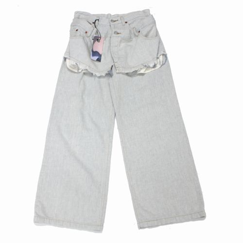 kotoha yokozawa コトハ ヨコザワ 23SS Layered Denim Pants レイヤードデニムパンツ S ホワイト 【中古】