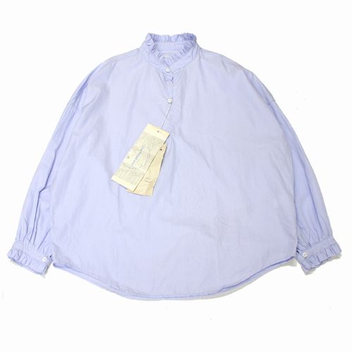 chezVIDALENC シェ ヴィダレアンク 2023 Mini Medici Shirt チェックフリルブラウス 2 ブルー 【中古】