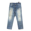 UNUSED アンユーズド 13AW damage denim ダメージ デニムパンツ 2 インディゴ 【中古】