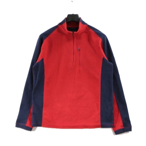 Rakuten - L.L.Bean エルエルビーン ハーフジップ フリース プルオーバー M レッド ネイビー 【中古】