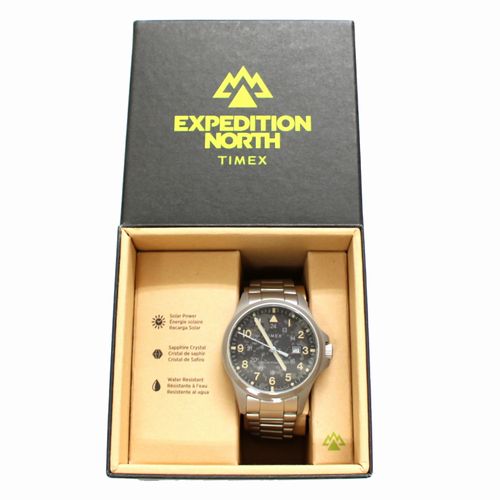 TIMEX タイメックス Expedition North Field 41 Solar 41 ソーラー 腕時計 TW2V41600 ブラック/シルバー 【中古】