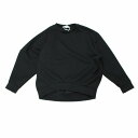 ENFOLD エンフォルド 24SS ASYMMETRY-SLEEVE PULLOVER アシンメトリースリーブ プルオーバー 38 ブラック 【中古】