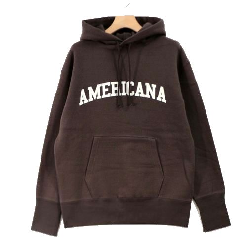 【中古】 Americana アメリカーナ 22AW アパルトモン別注 Logo Parka ロゴパーカー ブラウン