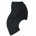 【中古】 ISSEY MIYAKE イッセイミヤケ 23AW CURVED PLEATS PB SKIRT プリーツ スカート 2 ブラック(4)