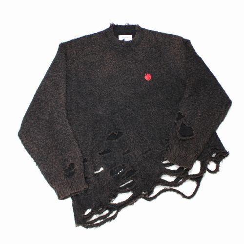 【中古】 doublet ダブレット 24AW ZOMBIE SILHOUETTE KNIT PULLOVER ニット S ブラックのサムネイル