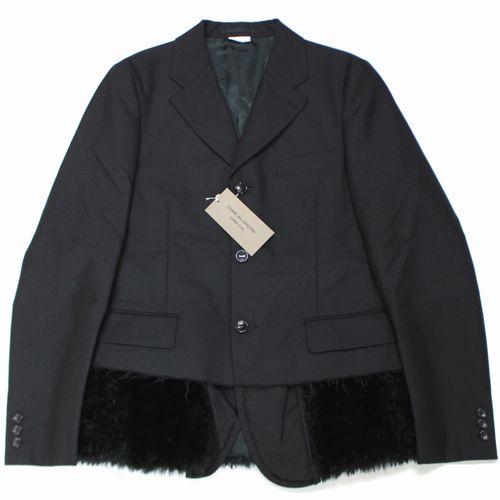 【中古】 COMME des GARCONS HOMME PLUS コム デ ギャルソン オム プリュス 23AW 裾フェイクファー ジャケット S