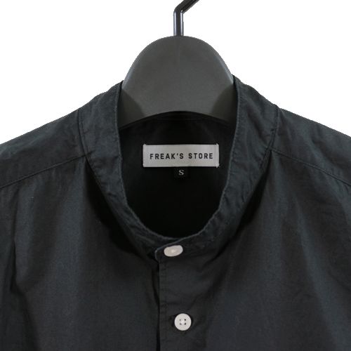 【中古】 FREAK'S STORE フリークスストア WEB限定 Relax Fit リラックスフィット バンドカラーシャツ S ブラック