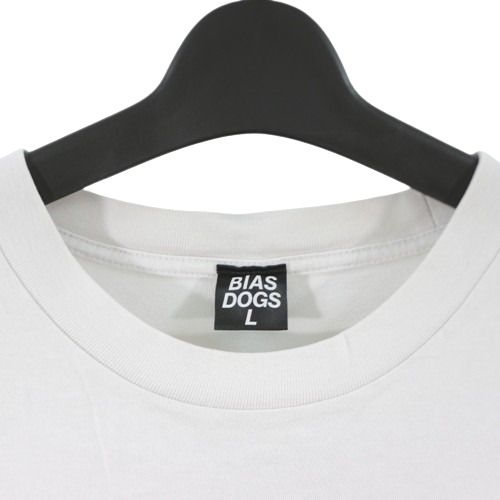 【中古】 BIAS DOGS バイアスドッグ MERCHANDIZE 長袖Tシャツ L グレー