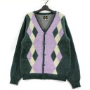 【中古】 Needles ニードルス 22AW Mohair Cardigan - Diamond モヘアカーディガン ダイヤモンド S グリーン