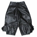 【中古】 COMME des GARCONS コムデギャルソン 24AW ANGER 怒り フェイクレザーパンツ XS ブラック