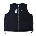【中古】 S.F.C STRIPES FOR CREATIVE エスエフシー 25SS STITCHED ZIP VEST ナイロンベスト L ネイビー