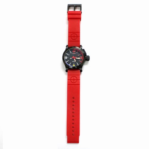 【中古】 MTM Multi-Time-Machine HYPERTEC 腕時計 ブラック×レッド 【中古】 MTM Multi-Time-Machine HYPERTEC 腕時計 ブラック×レッド