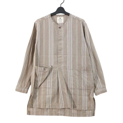 snow peak スノーピーク Sleeping Shirt ストライプ M snow peak (スノーピーク) Hand-woven Cotton Pin-stripe