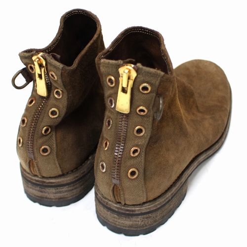 【中古】 UNDERCOVER × GUIDI 25SS ハトメBACKZIP ANKLE SHORT BOOTS ブーツ 44 ブラウン