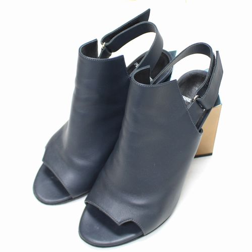 Rakuten - 【中古】 PIERRE HARDY ピエールアルディ オープントゥ ストラップ サンダル 37 ネイビー
