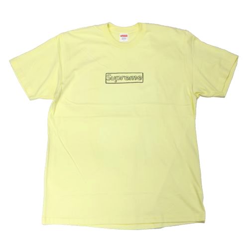 Rakuten - 【中古】 Supreme シュプリーム 21SS KAWS Chalk Logo Tee カウズ チョークロゴTシャツ L イエロー