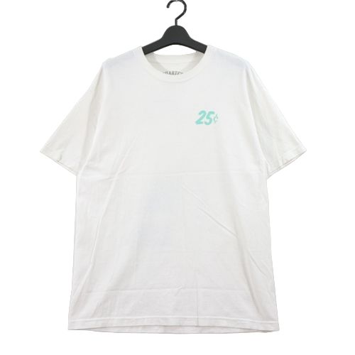 【中古】 QUARTER SNACKS クウォータースナックス プリントTシャツ L ホワイト