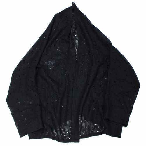 【中古】 ISSEY MIYAKE イッセイミヤケ 25SS ホールデザインカーディガン 2 ブラック