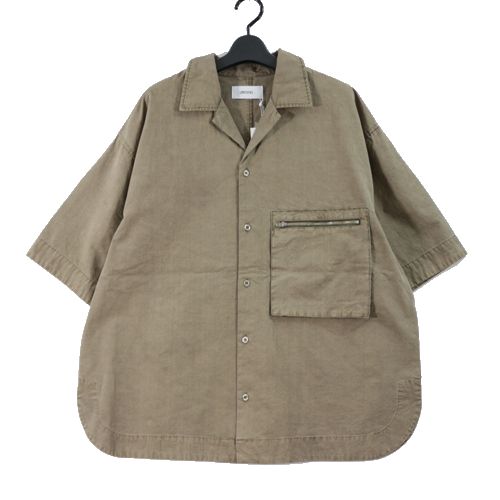 Rakuten - 【中古】 OPENING ACT オープニングアクト 25SS ハイドロウォッシュヴィンテージ加工サテンジップポケットシャツ M カーキ