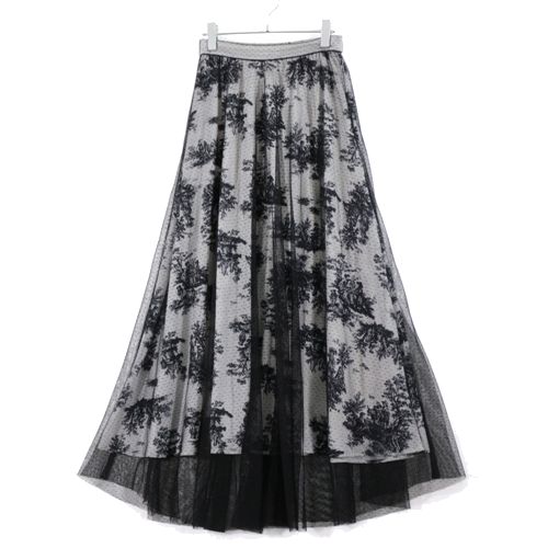 【中古】 AMERI アメリ AVA DOT TULLE LAYERED SKIRT チュールレイヤードスカート M ブラック