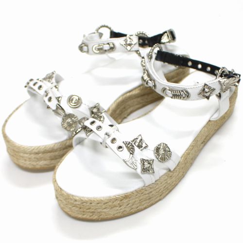 Rakuten - 【中古】 TOGA PULLA トーガプルラ 21SS STRAP SANDALS ストラップ サンダル 38 ホワイト